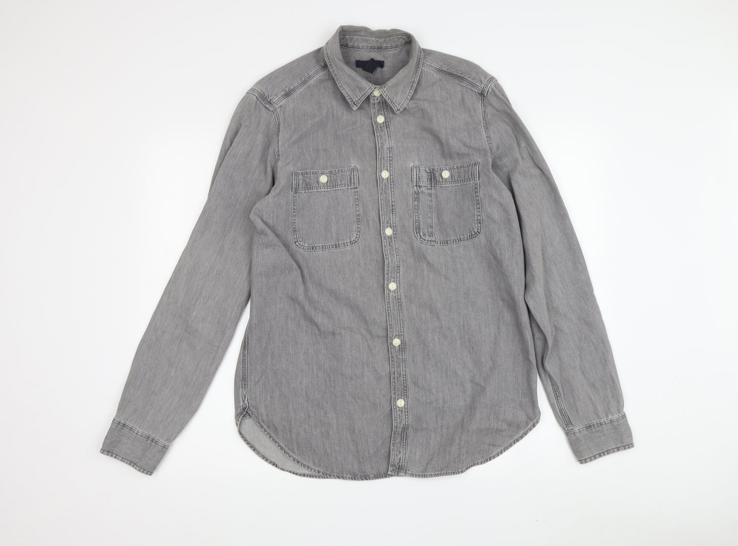 Gap Men's Grey S Button-Up Casual Shirt