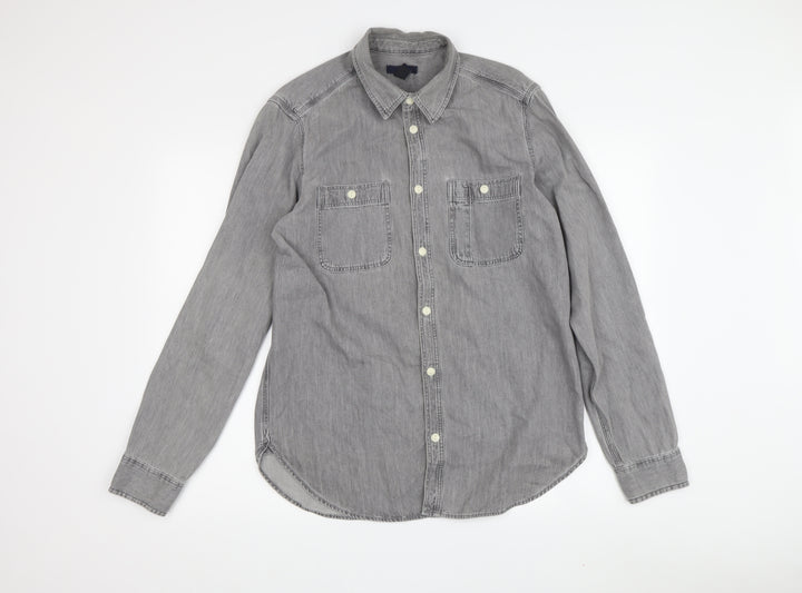 Gap Men's Grey S Button-Up Casual Shirt