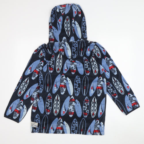 FatFace Boys Blue Surf Hoodie, 10 Years, Fleece Pullover