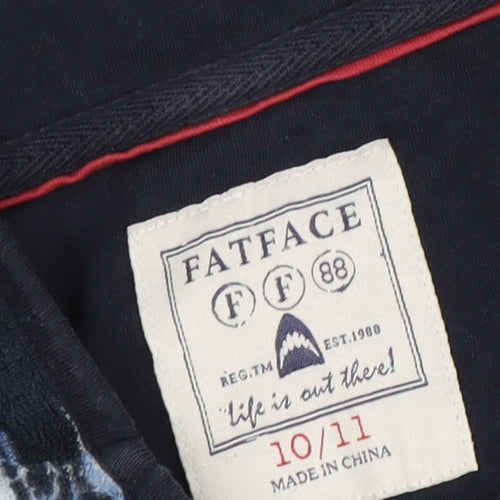 FatFace Boys Blue Surf Hoodie, 10 Years, Fleece Pullover