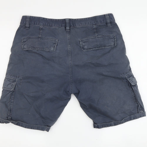 Gant Men's Blue Cargo Shorts, Size 32, Casual Comfort