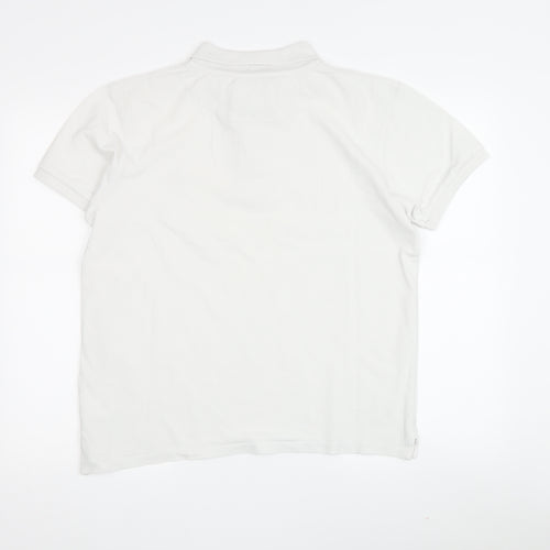 Lyle & Scott Men's White Polo Shirt, Medium, Cotton Casual