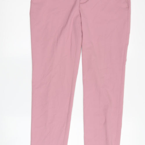 Zara Women's Pink Dress Pants - Size 8, Elegant Spring Style