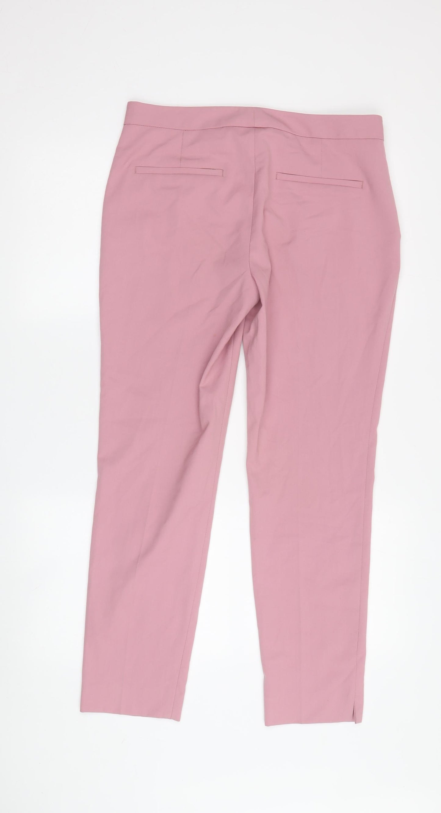 Zara Women's Pink Dress Pants - Size 8, Elegant Spring Style