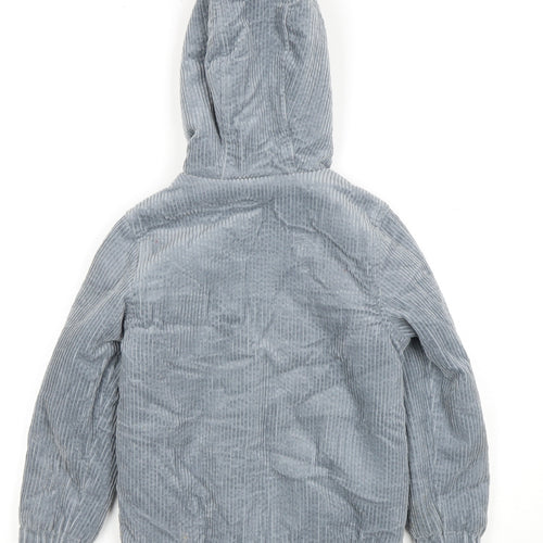 Marks and Spencer Boys Grey Hooded Corduroy Jacket 6 Years