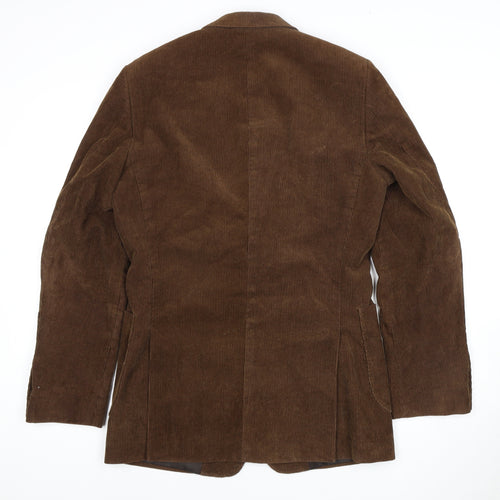 Topman Men's Brown Corduroy Blazer Jacket 36