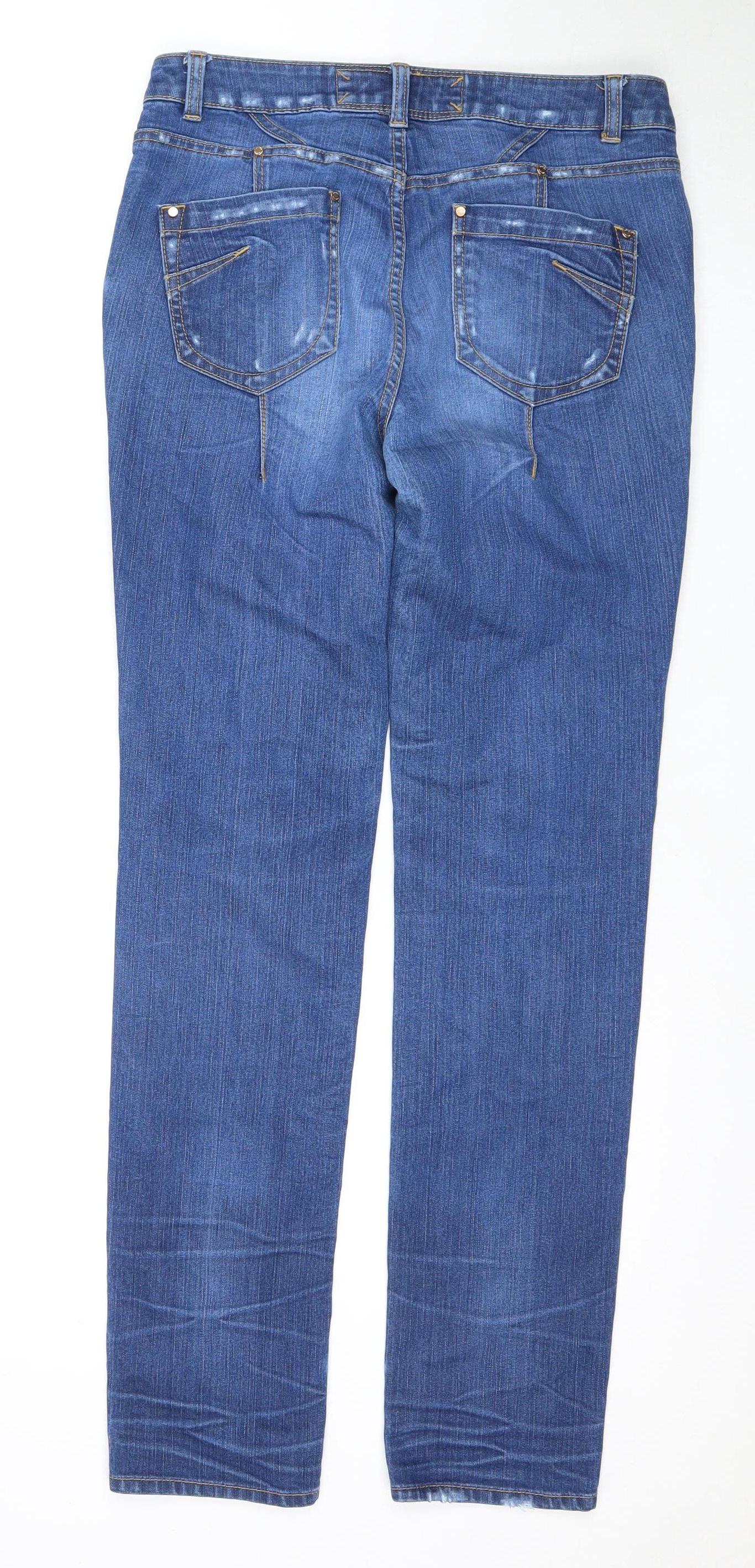 Karen Millen Women's Blue Straight Jeans UK 10