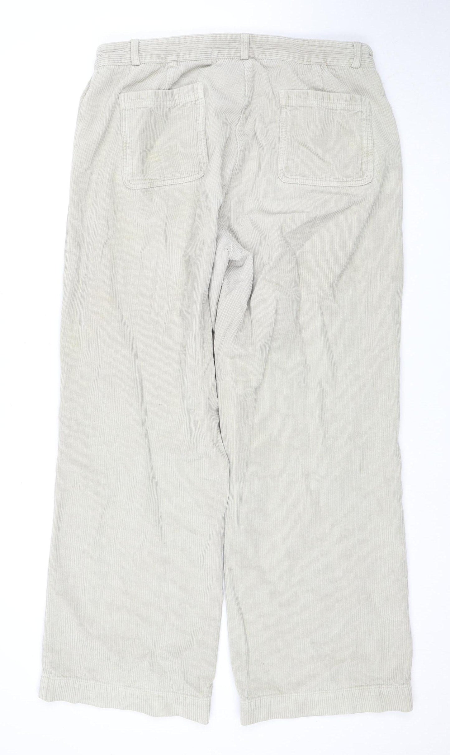 Poetry Women's Beige Corduroy Trousers Size 16