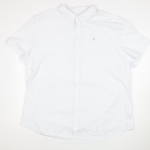 Farah Men's White 4XL Short Sleeve Dress Shirt