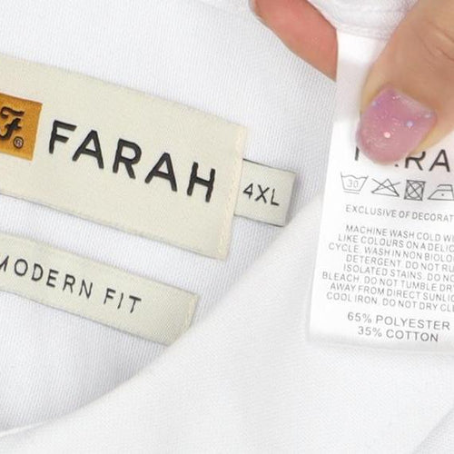 Farah Men's White 4XL Short Sleeve Dress Shirt
