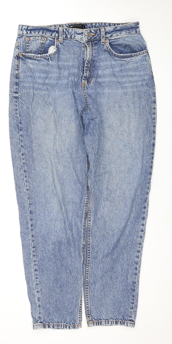 ASOS DESIGN Women's Blue Tapered Regular Fit Jeans