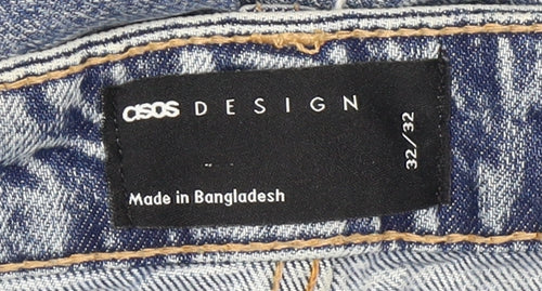 ASOS DESIGN Women's Blue Tapered Regular Fit Jeans
