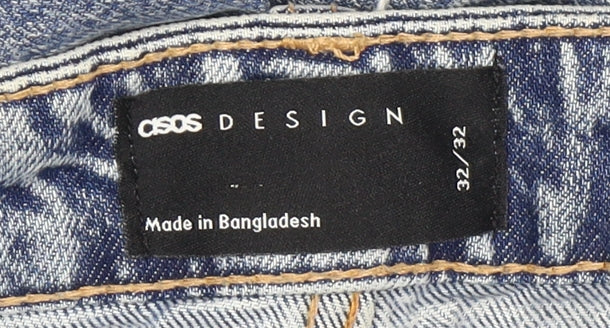 ASOS DESIGN Women's Blue Tapered Regular Fit Jeans