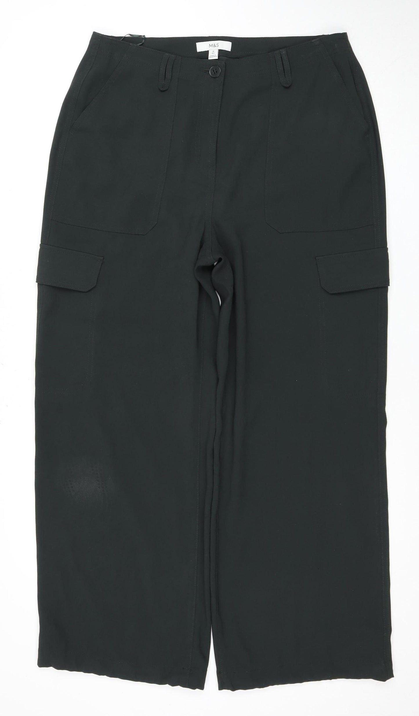 Marks and Spencer Women's Green Cargo Trousers Size 14