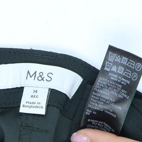 Marks and Spencer Women's Green Cargo Trousers Size 14