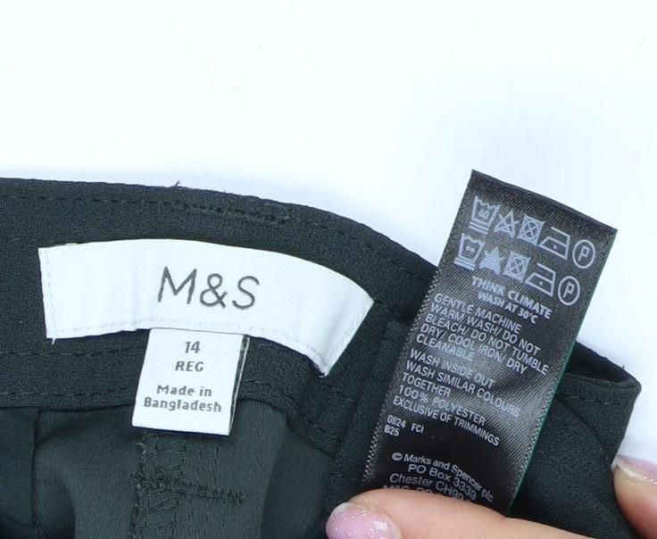 Marks and Spencer Women's Green Cargo Trousers Size 14