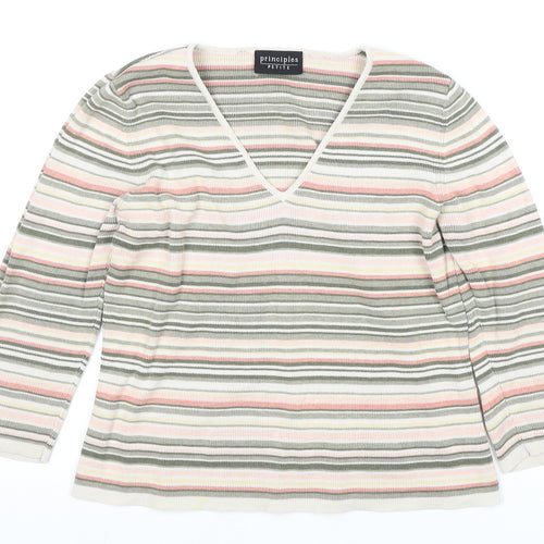 Principles Women's Multicoloured Petites V-Neck Jersey