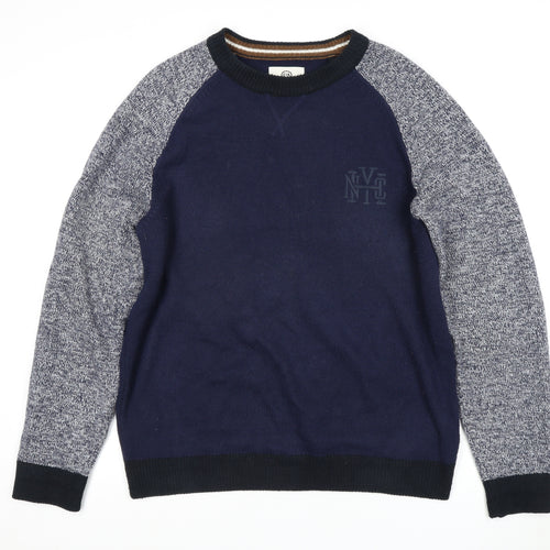 C&A Men's Blue Pullover Jumper L - Classic Style