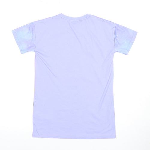 Disney Girls Purple Glitter Princess T-Shirt 6 Years