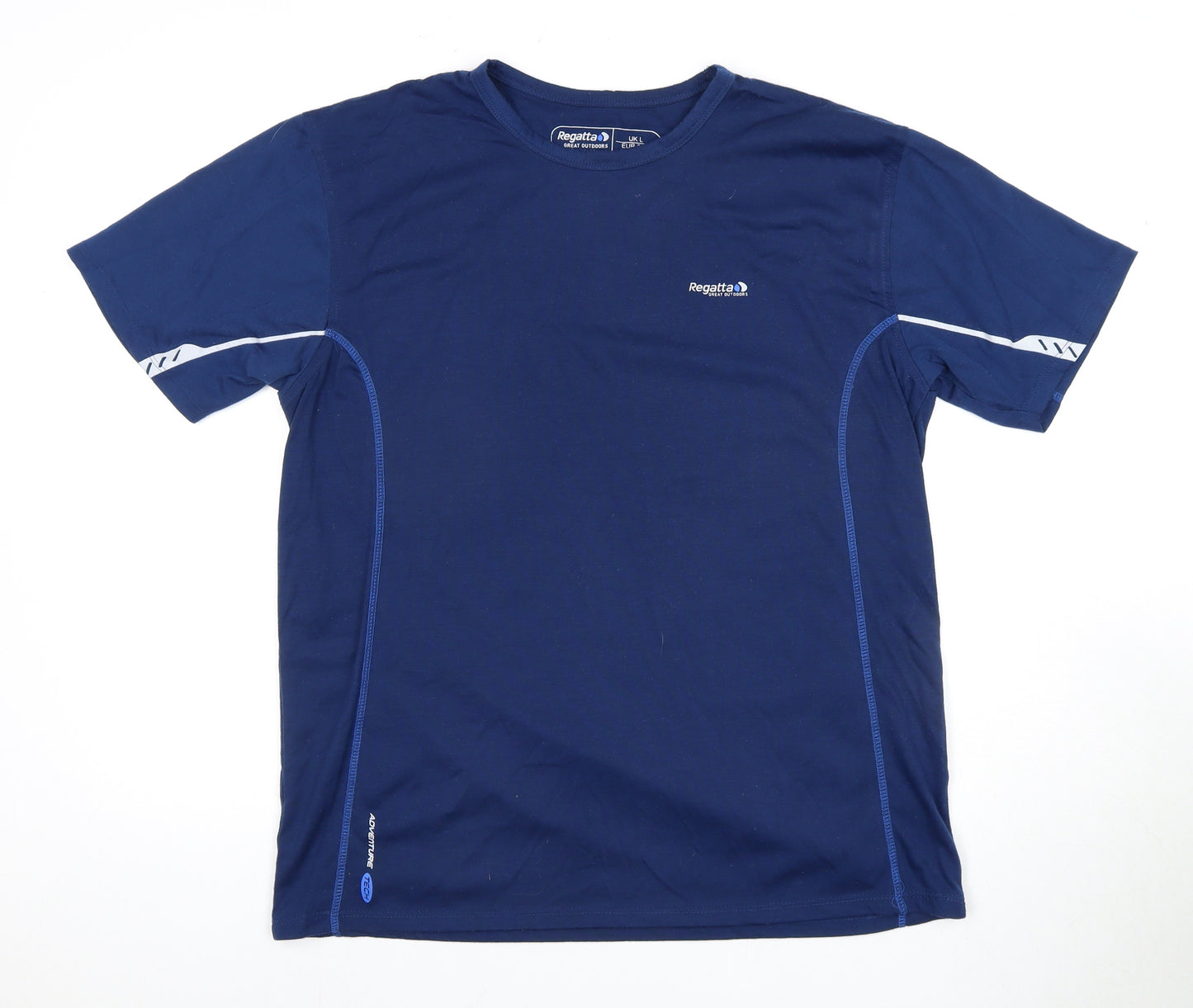 Regatta Men's Blue T-Shirt - Size L, Moisture Wicking