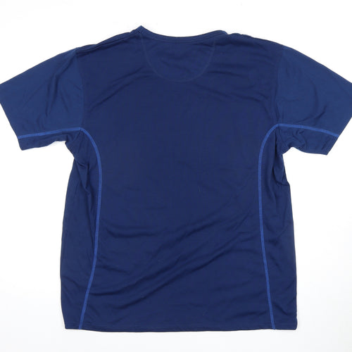Regatta Men's Blue T-Shirt - Size L, Moisture Wicking