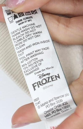 Marks and Spencer Girls Beige Frozen Hoodie Pullover