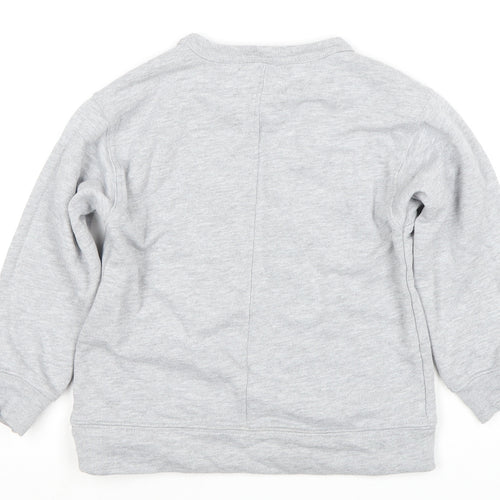 Zara Boys Grey Pullover Sweatshirt 7 Years - Travel Theme