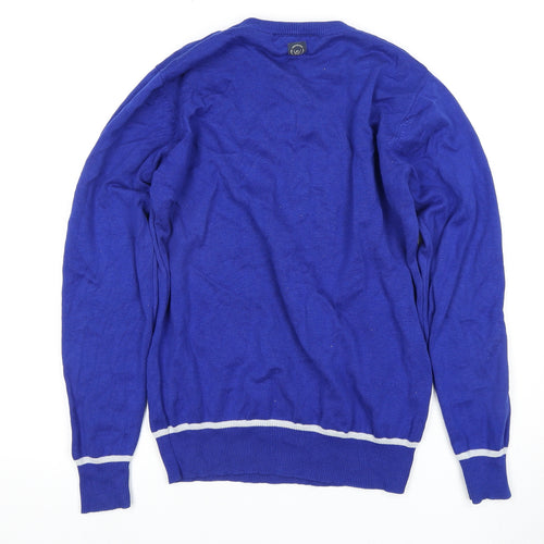 Duck and Cover Men's Blue Pullover Jumper S