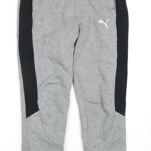 Puma Teens Grey Track Pants 158 Elastic Waist