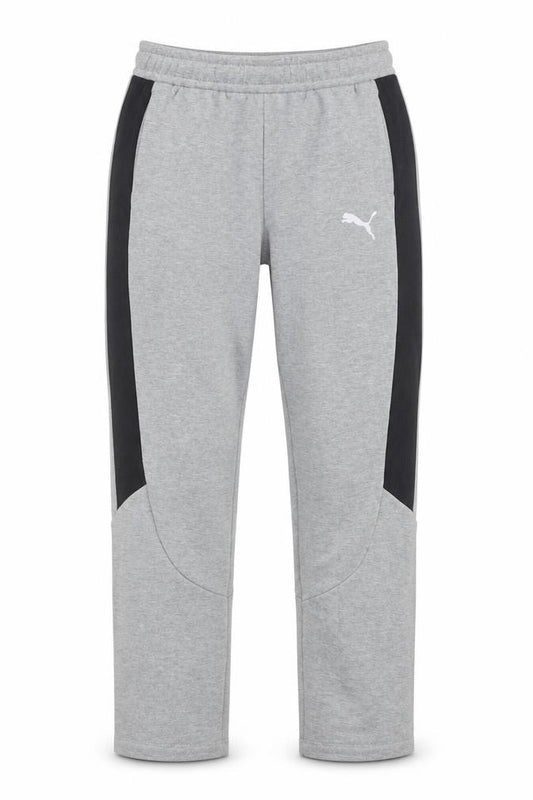 Front view of Puma Teens Grey Track Pants 158 Elastic Waist
