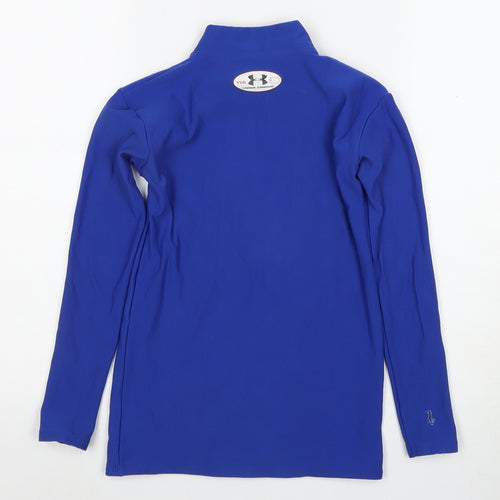 Under Armour Boys Blue Long Sleeve Athletic Mock Neck Top