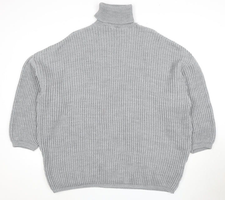 PrettyLittleThing Women's Grey High Neck Pullover Jumper