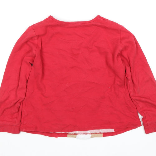 John Lewis Girls Red Dog Print Long Sleeve T-Shirt