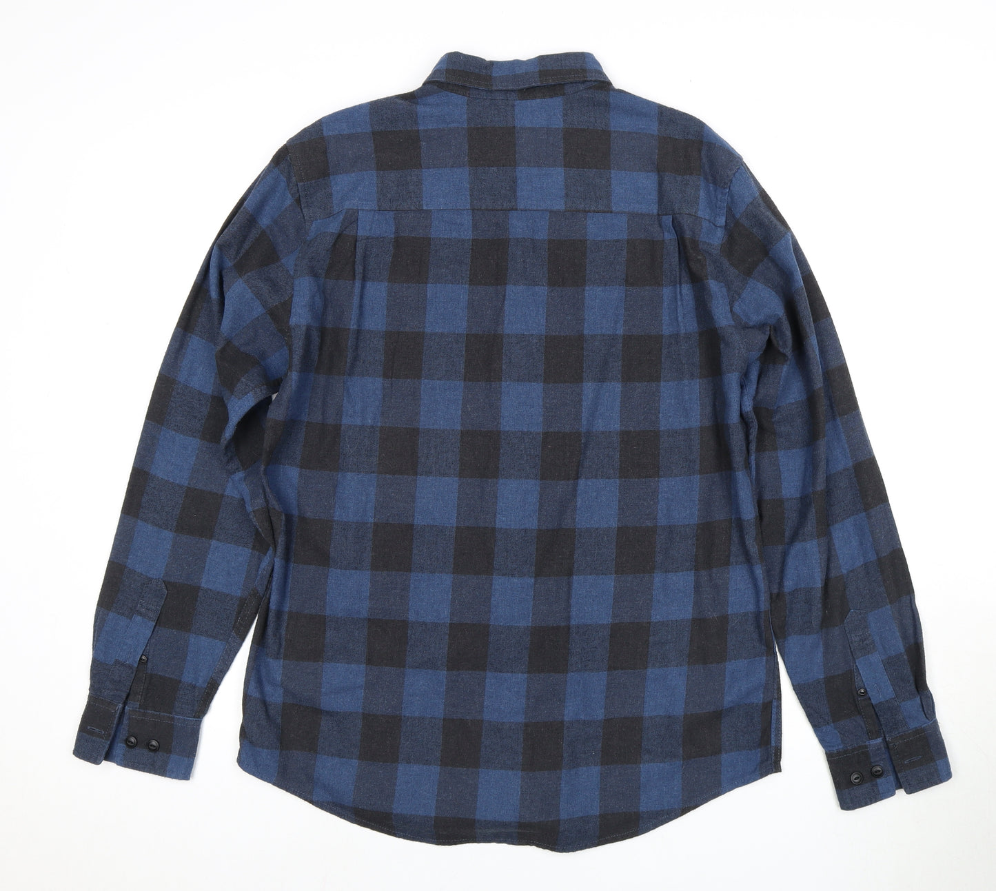 Joules Men's Blue Check Flannel Shirt L Vintage