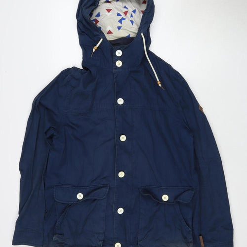 Bellfield Unisex Blue Hooded Jacket Size L