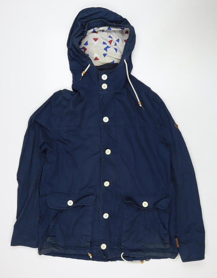 Bellfield Unisex Blue Hooded Jacket Size L