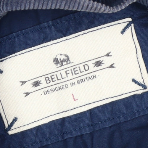 Bellfield Unisex Blue Hooded Jacket Size L