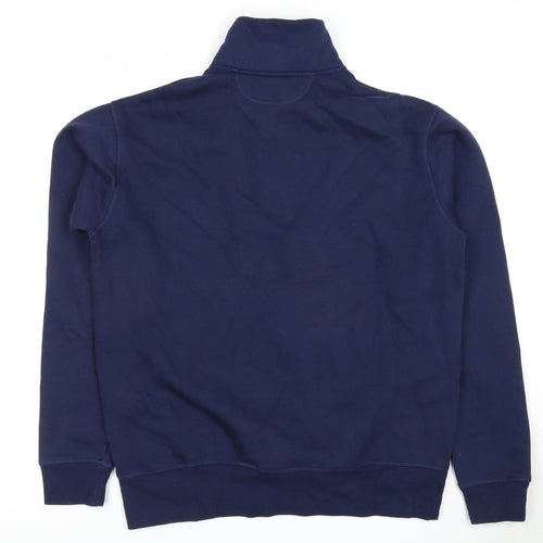 Zara Men's Blue 1/2 Zip Sweatshirt Size S