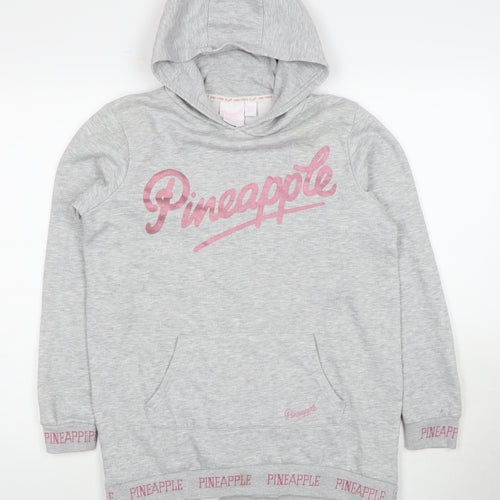 Pineapple Girls Grey Hoodie, 12-13 Years, Dance Print