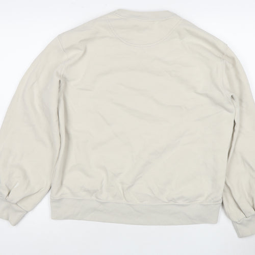Abercrombie & Fitch Womens Beige Logo Sweatshirt Size S