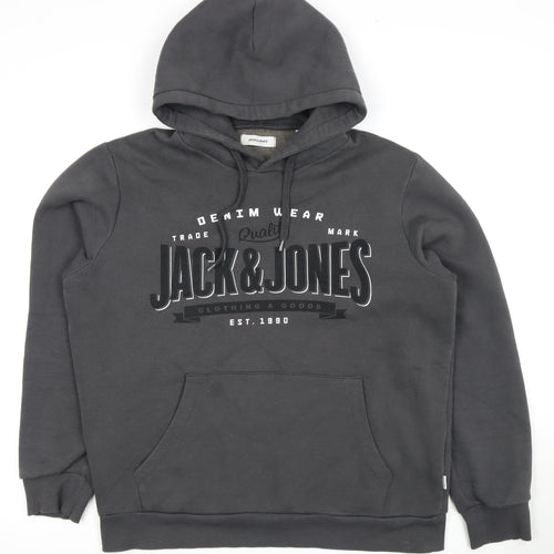 Jack & Jones Men's Black Pullover Hoodie M