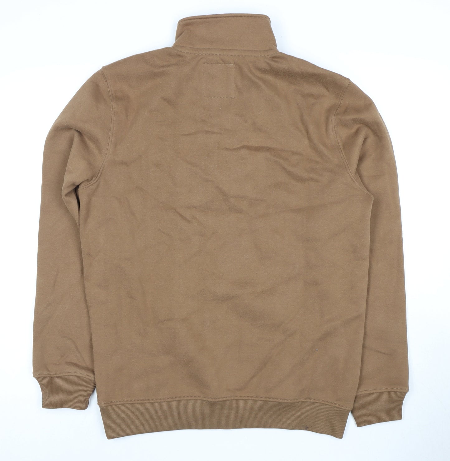 Crew Clothing Men's Brown 1/4 Zip Sweatshirt M