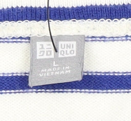 Uniqlo Women's Striped T-Shirt Dress, Large, Nautical