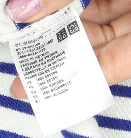 Uniqlo Women's Striped T-Shirt Dress, Large, Nautical