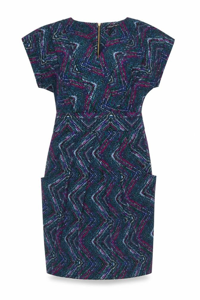 Front view of Closet BLU Women's Multicoloured Sheath Dress, size 10