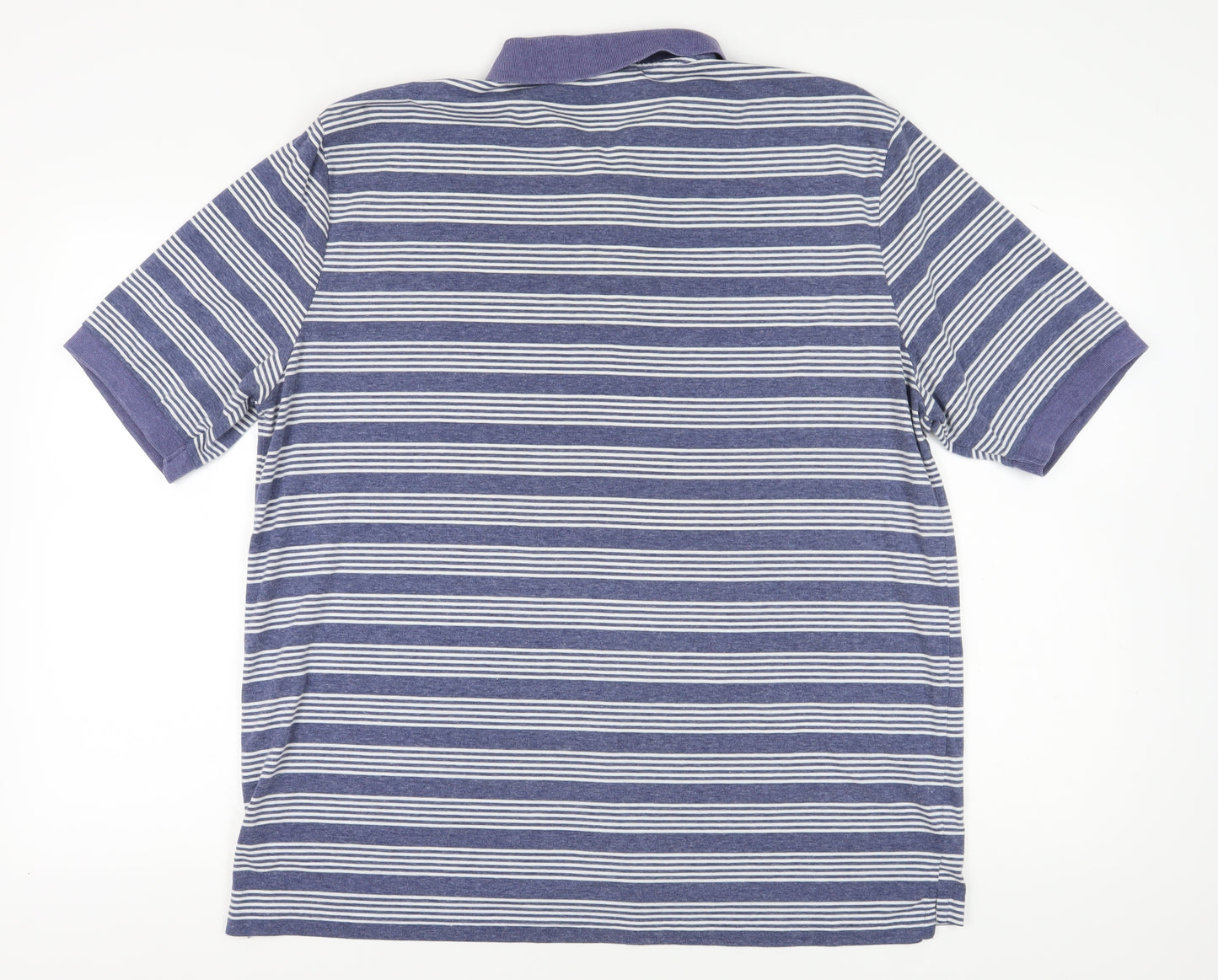 Lee Cooper Men's Blue Striped Polo Shirt XL