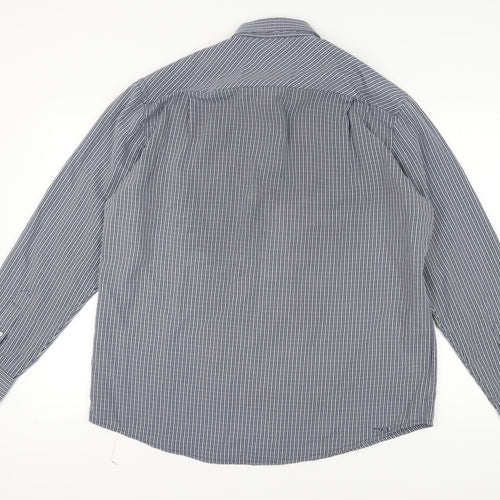 James Pringle Men's Blue Check XL Button-Up Shirt