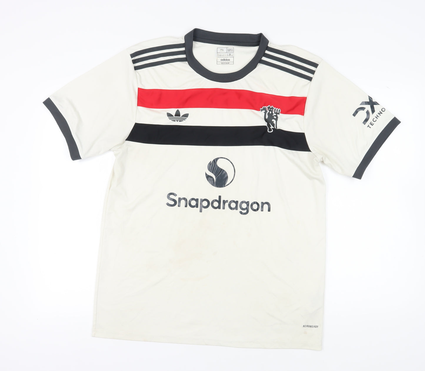 Adidas Men's 2XL White Colourblock Jersey T-Shirt