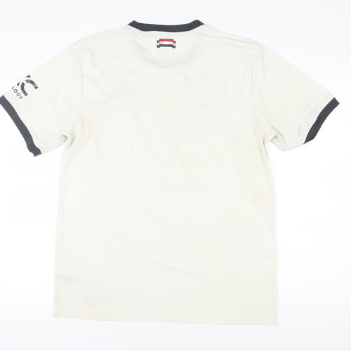 Adidas Men's 2XL White Colourblock Jersey T-Shirt