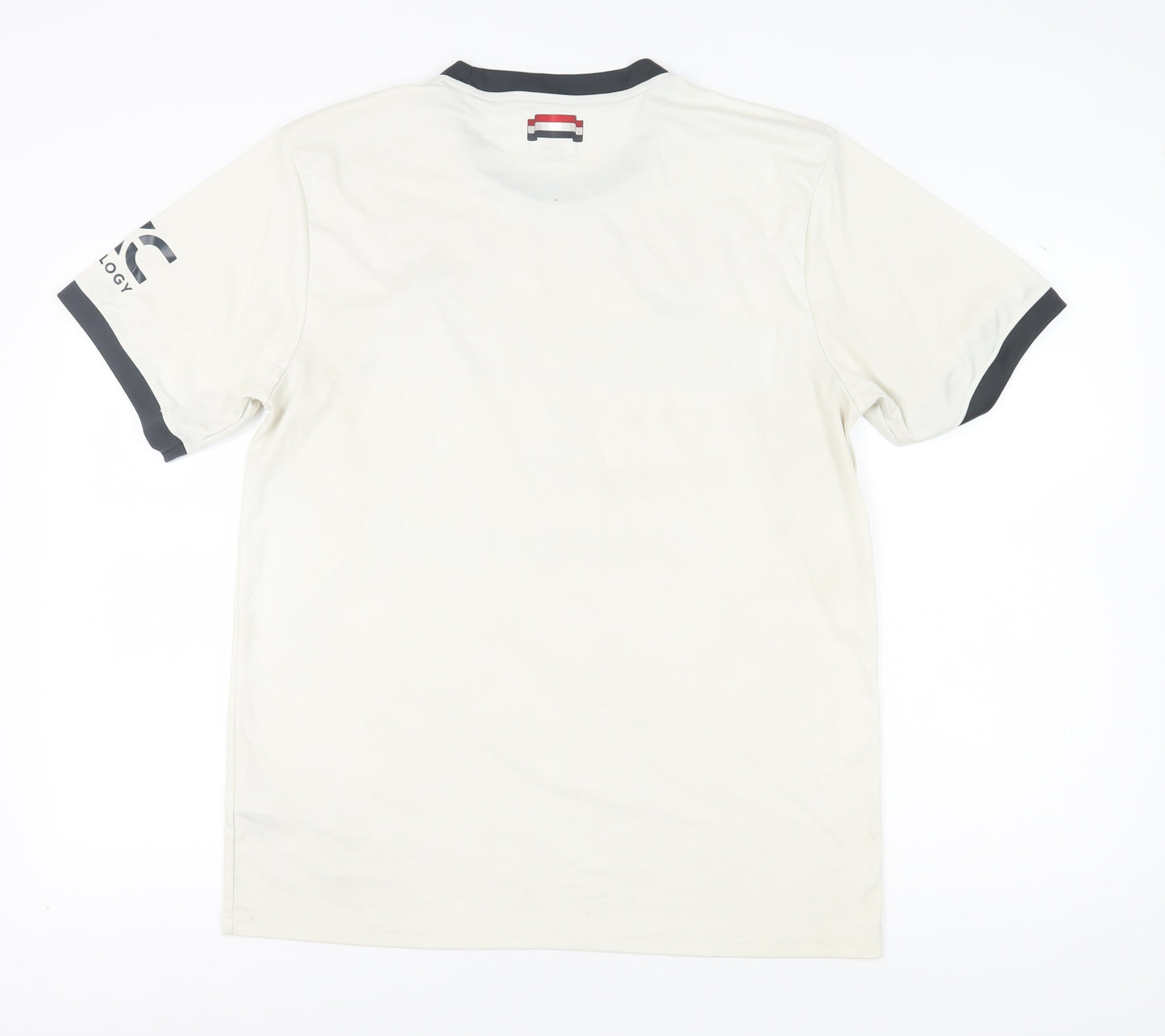 Adidas Men's 2XL White Colourblock Jersey T-Shirt